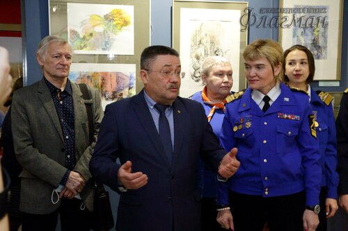 Открытие выставки работ  художника-иллюстратора Евгении Ивановны Стерлиговой YE1A0527